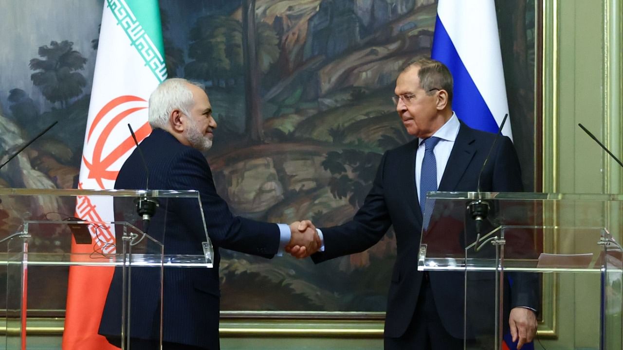 Russian Foreign Minister Sergei Lavrov and his Iranian counterpart Mohammad Javad Zarif. Credit: AFP File Photo