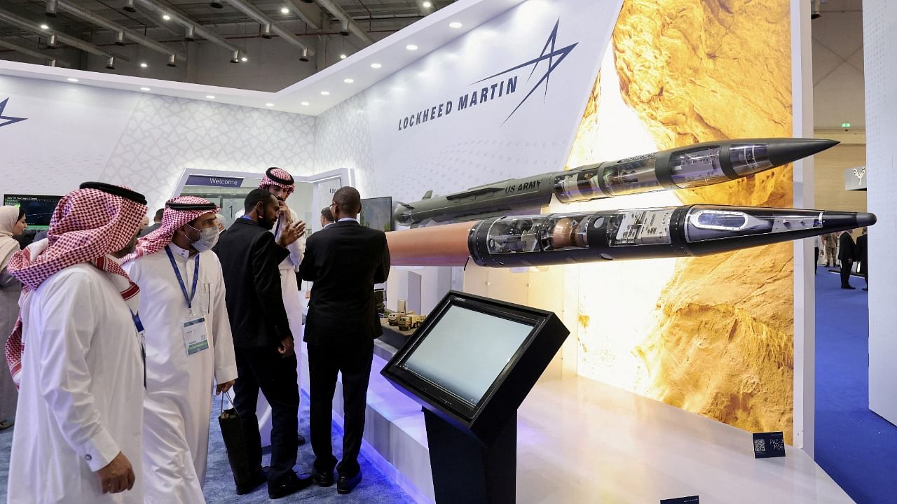 The Lockheed Martin stand at World Defense Show in Riyadh. Credit: Reuters Photo