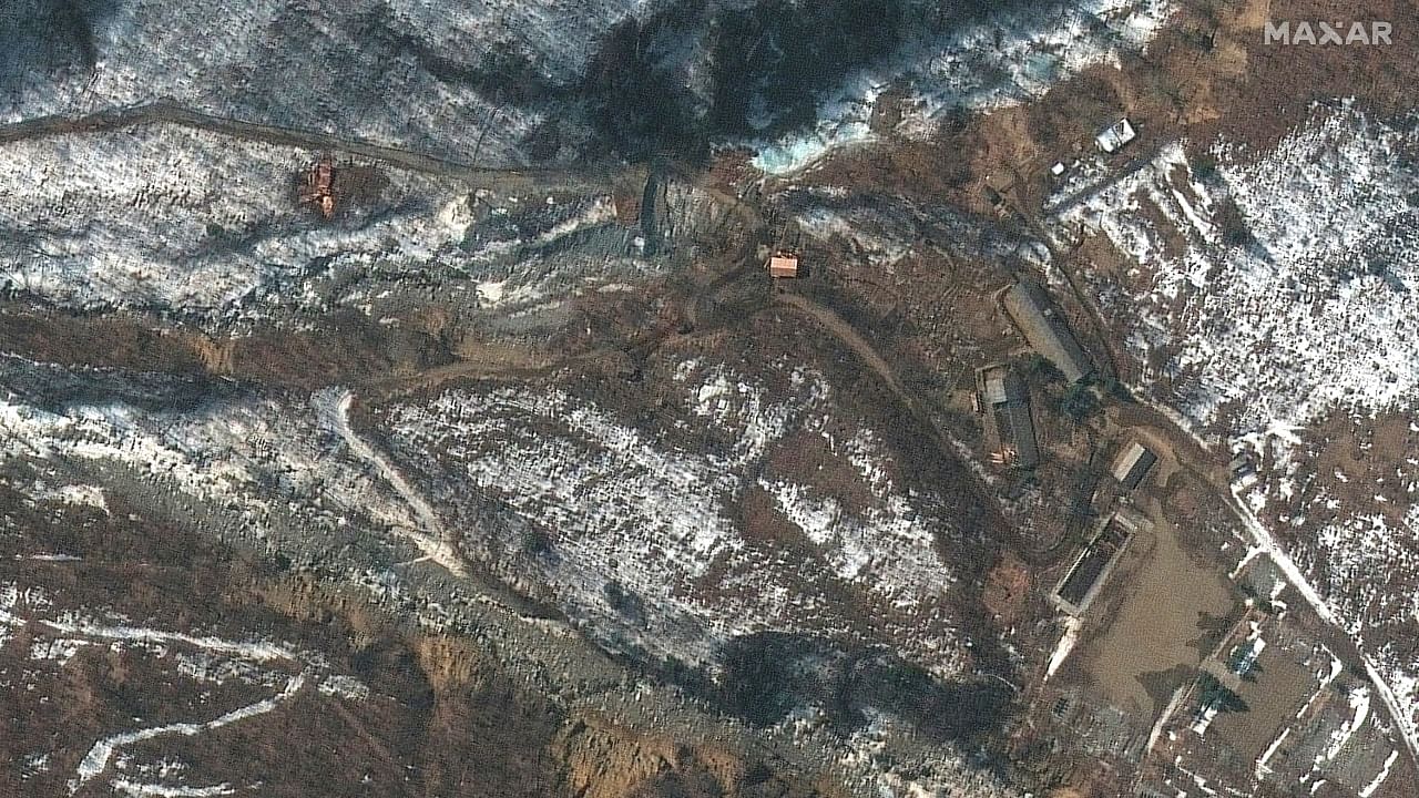 A satellite image shows an overview of new activity at the Punggye-ri nuclear test site, Kilju County, North Hamgyong province, North Korea. Credit: Reuters Photo/Maxar