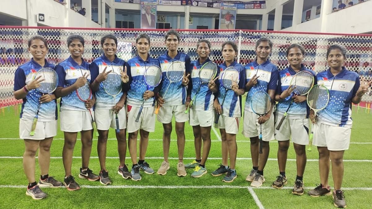 The women’s team from Karnataka are the champions at the 67th national-level senior ball badminton championship in the women’s category.