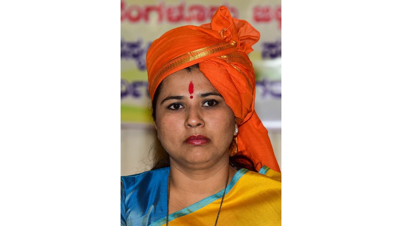 Congress' Khanapur MLA Anjali Nimbalkar. Credit: DH Photo