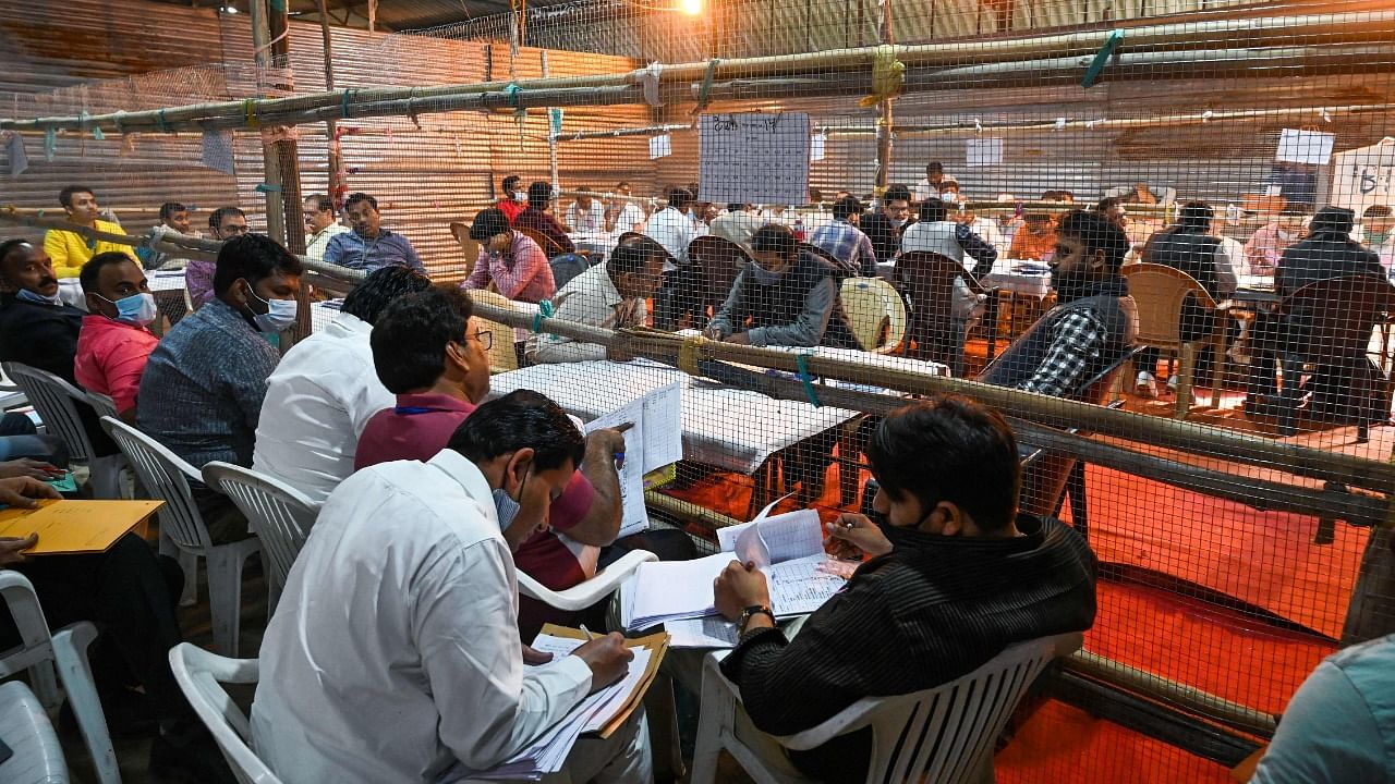 Counting of votes under way. Credit: AFP Photo