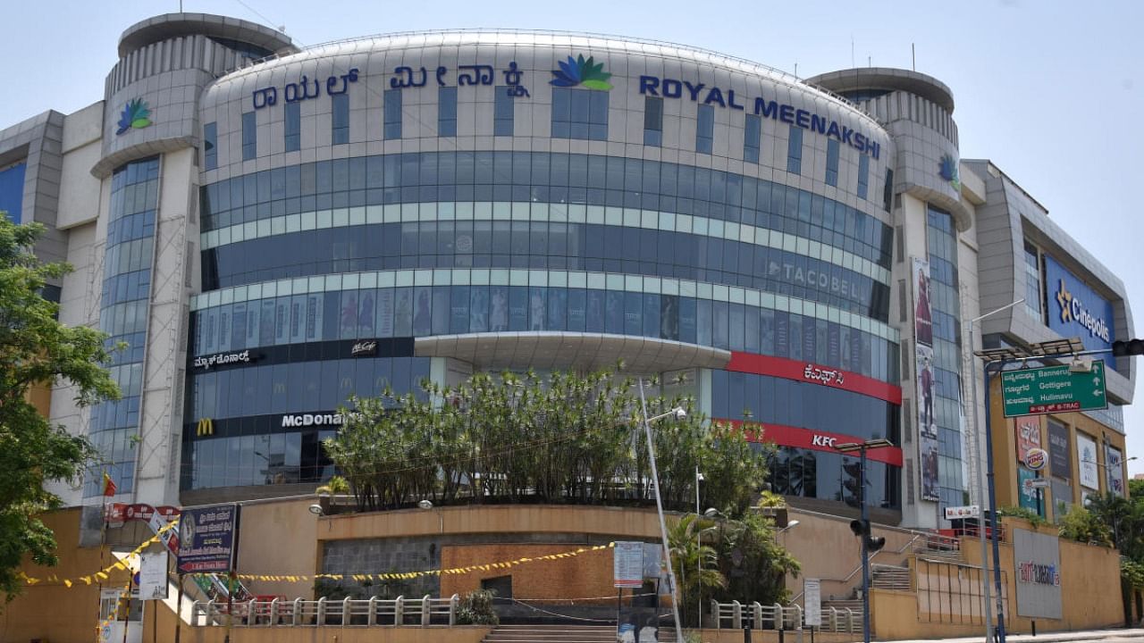 Royal Meenakshi Mall, located on Bannerghatta Road, owes the BBMP Rs 14.96 crore in property tax. Credit: DH file photo/S K Dinesh