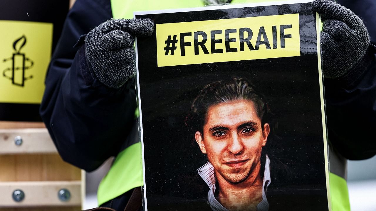 A portrait of Raif Badawi. Credit: AFP File Photo