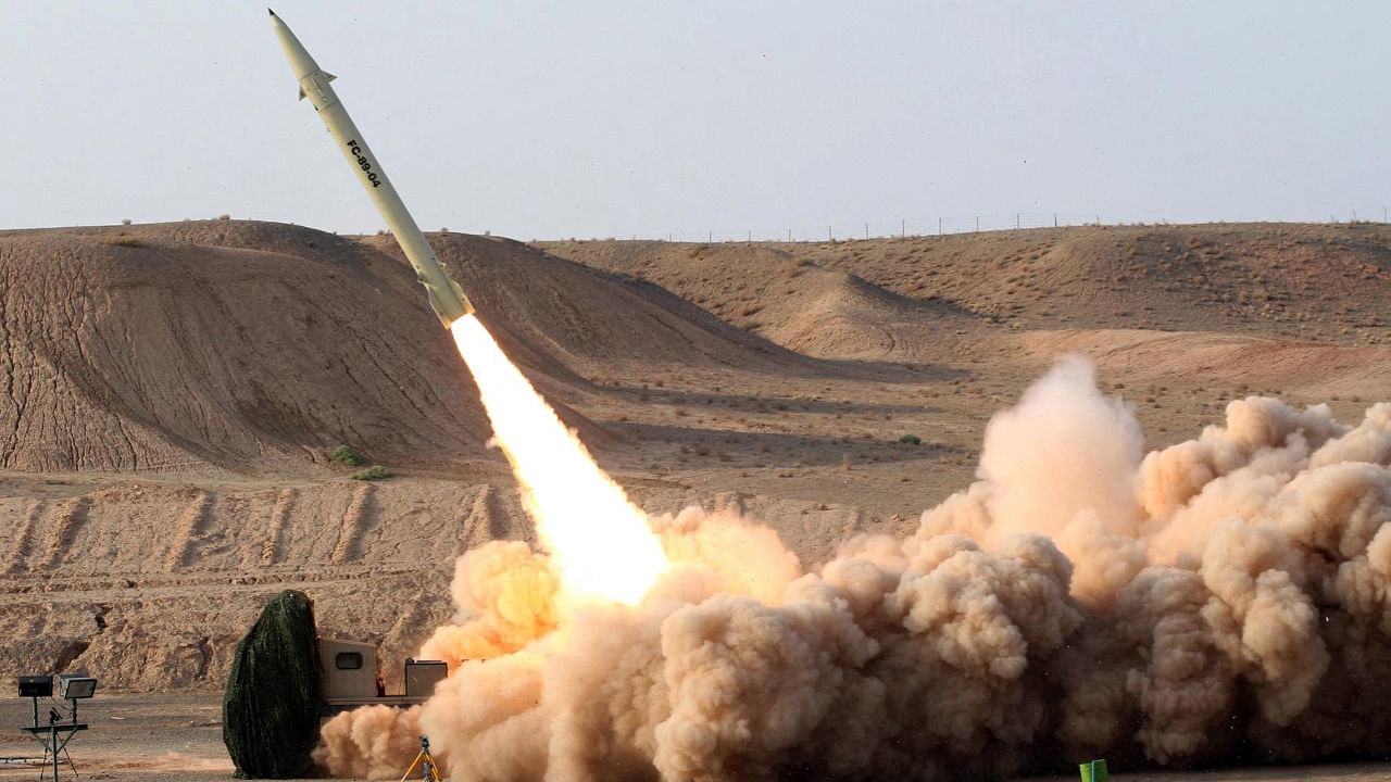 Iran claimed responsibility for a missile strike on March 13, 2022 on the northern Iraqi city of Arbil, saying it targeted an Israeli "strategic centre" and warning of more attacks. Credit: AFP Photo