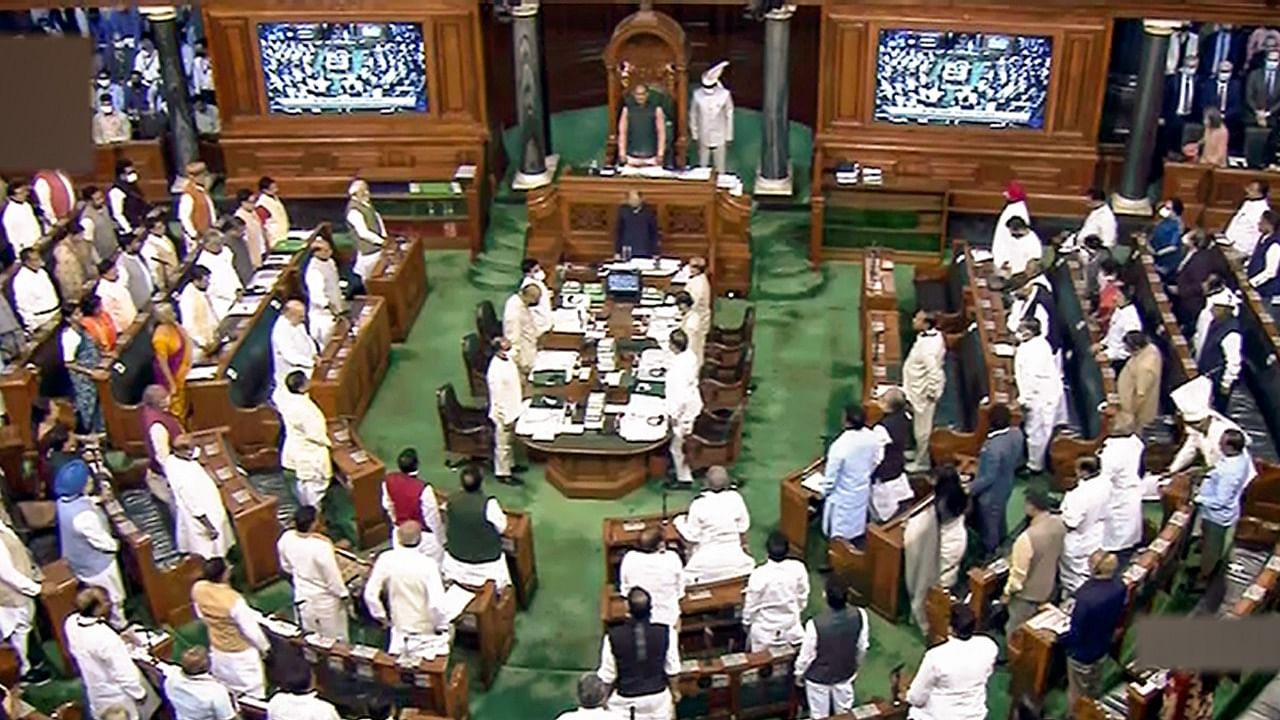 Parliamentarians in the Lok Sabha, during the second part of the Budget Session. Credit: PTI Photo