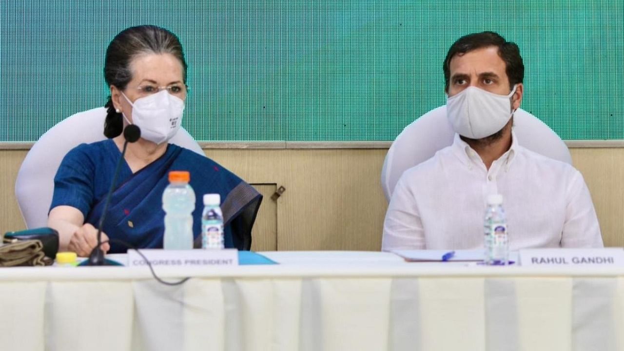  Congress Working Committee Meeting presided by Congress President Sonia Gandhi at the AICC Headquarters in New Delhi on Sunday, March 13, 2022. Credit: IANS Photo