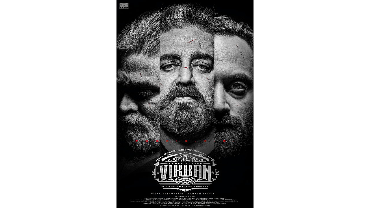 The official poster of 'Vikram'. Credit: IMDb