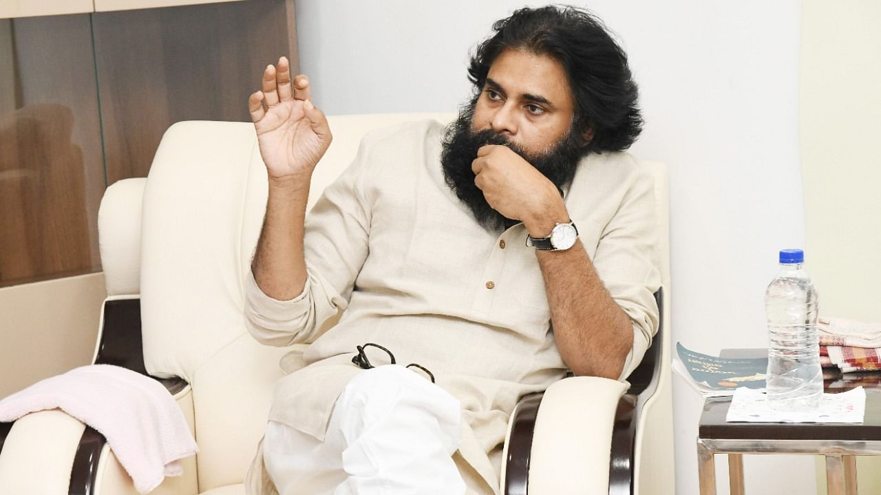 Actor Pawan Kalyan, who is also the chief of Jana Sena Party. Credit: DH File Photo