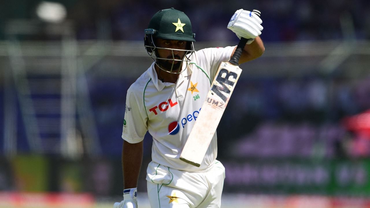 Pakistan's Abdullah Shafique walks back to the pavilion after his dismissal during the fifth and last day of the second Test cricket match between Pakistan and Australia. Credit: AFP Photo