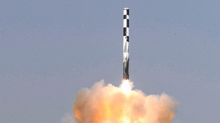 A file photo of the BrahMos supersonic cruise missile. Credit: PTI Photo