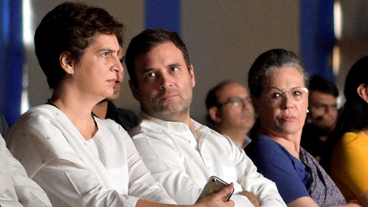 The Gandhi family is facing a leadership crisis following the Congress' loss in the recently concluded Assembly polls. Credit: PTI File Photo