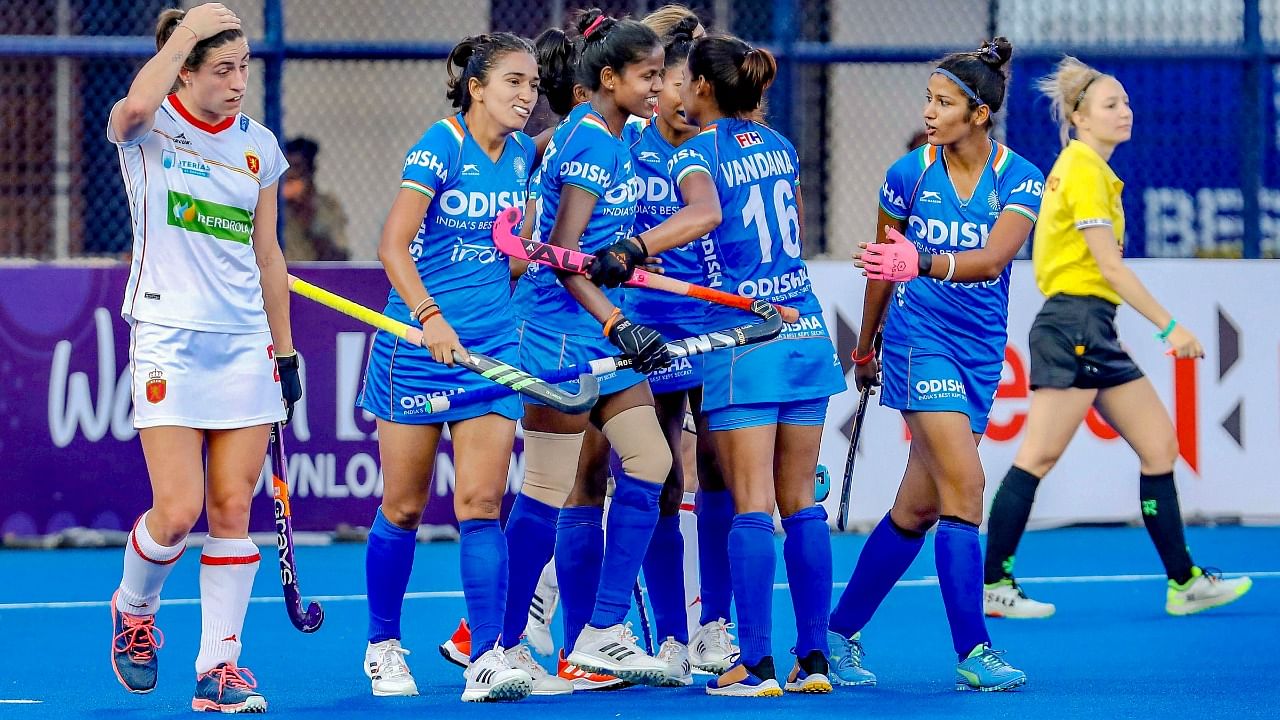 Indian women in action in the recently concluded FIH Pro League. Credit: PTI Photo
