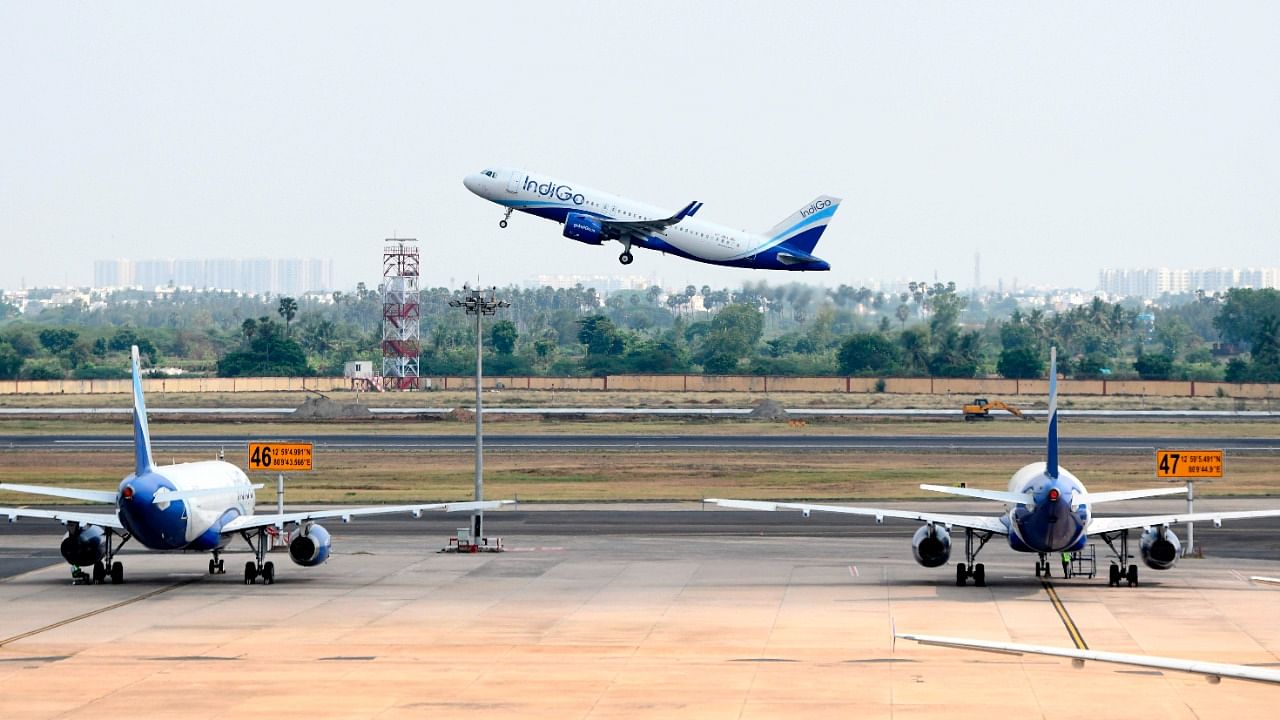 Low-cost carrier Indigo says the government needs to intervene and rationalise taxes if it wants flying to remain affordable for the common man. Credit: AFP Photo