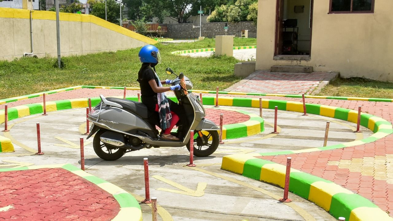 An automated driver testing track in Kalaburagi. Credit: DH File Photo