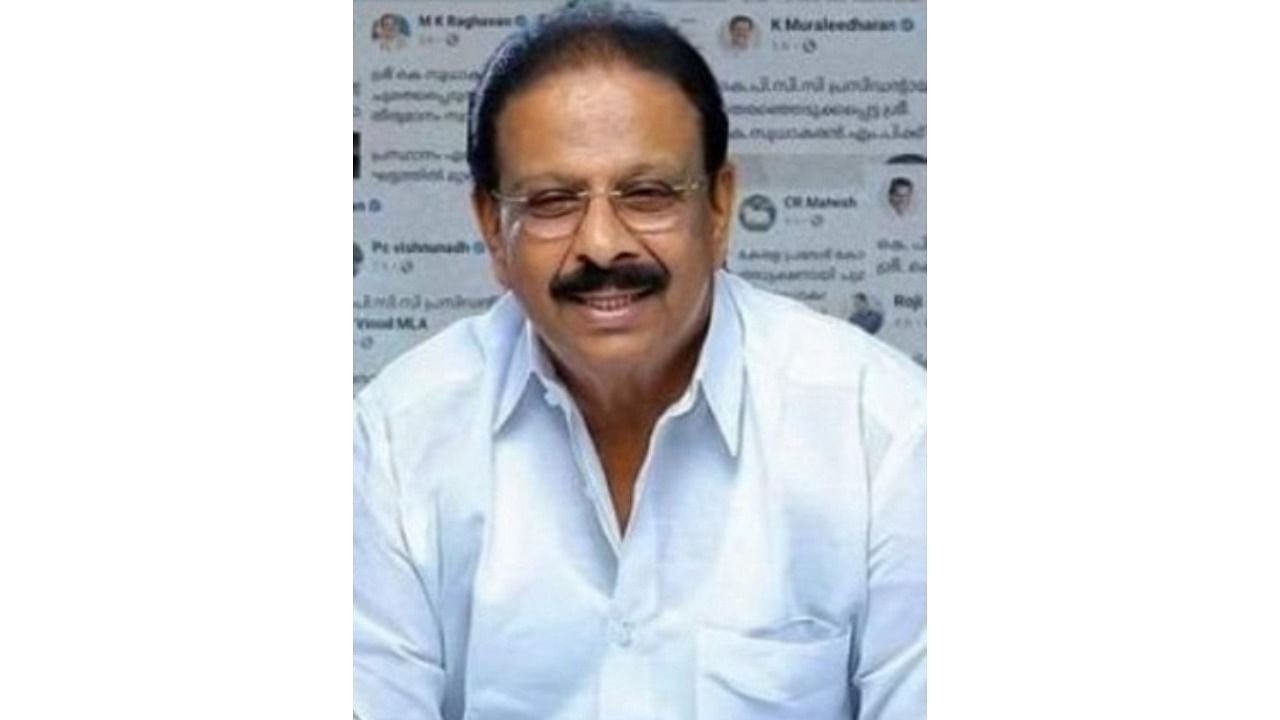 Kerala Pradesh Congress Committee president K Sudhakaran. Credit: IANS File Photo