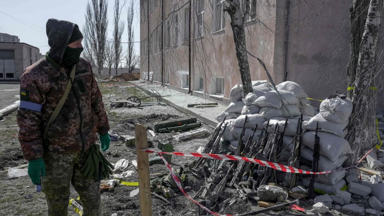 Ukrainian media reported that Russian forces had carried out a large-scale air strike on Mykolaiv, killing at least 40 Ukrainian soldiers at their brigade headquarters. Credit: AFP Photo