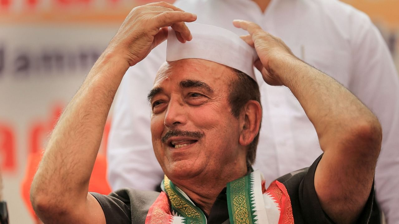 Former J&K chief minister and senior Congress leader Ghulam Nabi Azad. Credit: PTI Photo