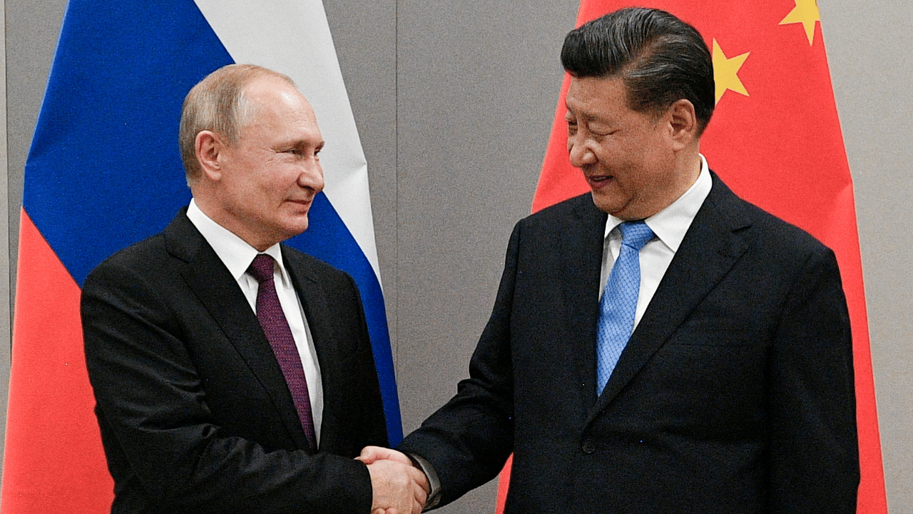 Russian President Putin with Chinese President Xi Jinping. Credit: Reuters Photo