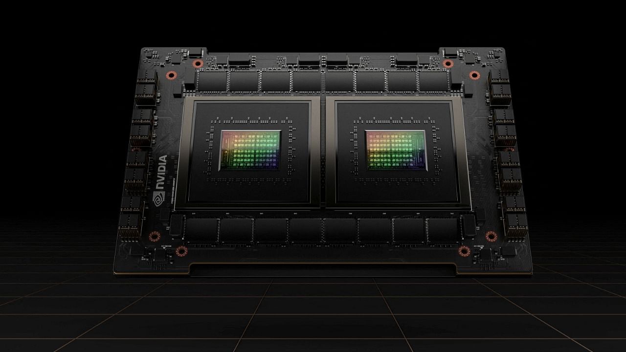 The Nvidia's new Grace CPU Superchip unveiled at the chipmaker's AI developer conference. Credit: Nvidia/Handout via Reuters