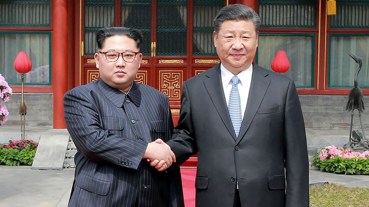 China's President Xi Jinping and North Korean leader Kim Jong Un. Credit: AFP File Photo