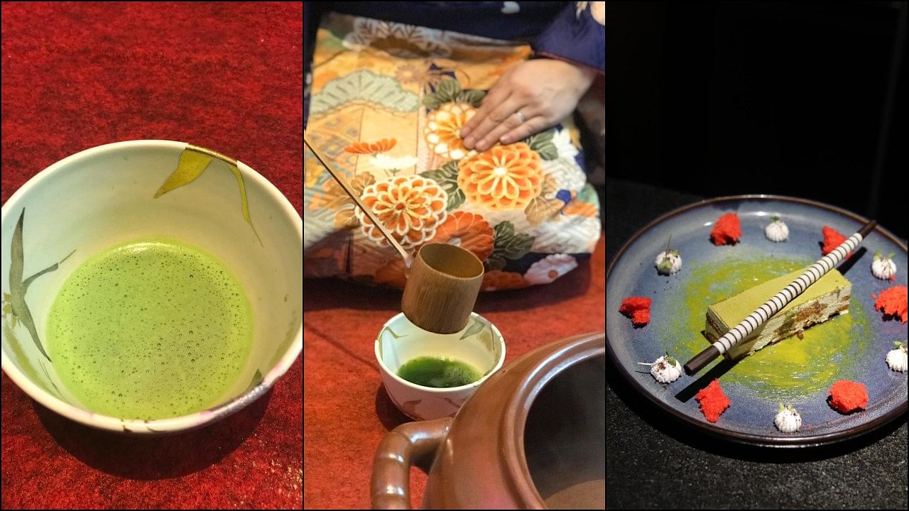 Matcha tea, a Japanese tea ceremony and green tea tiramisu. Credit: Deepa Shri Rajan and Koox, Novotel, Chennai