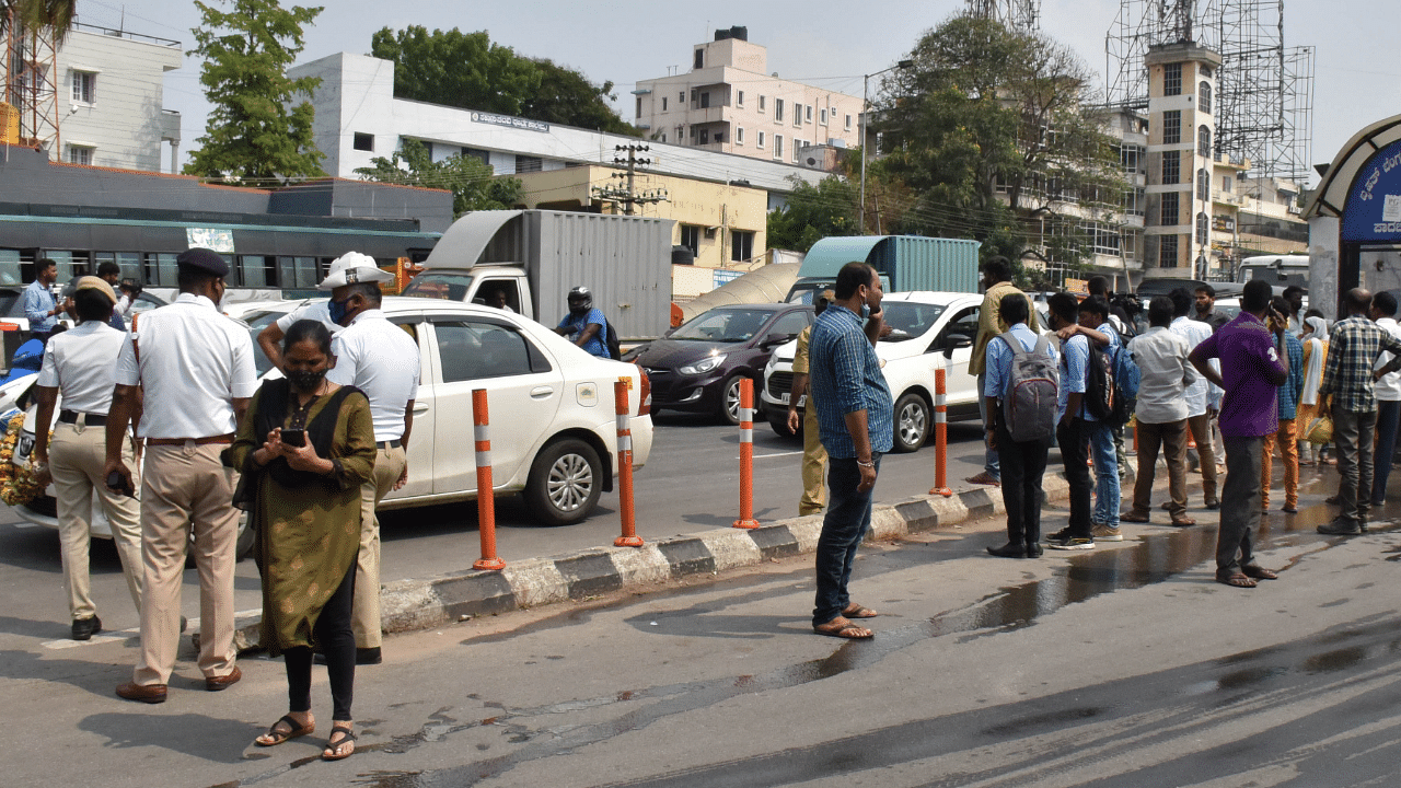 Akshaya B Narashima Murthy was run over by a BBMP lorry while crossing Airport road at Hebbal. Credit: DH Photo