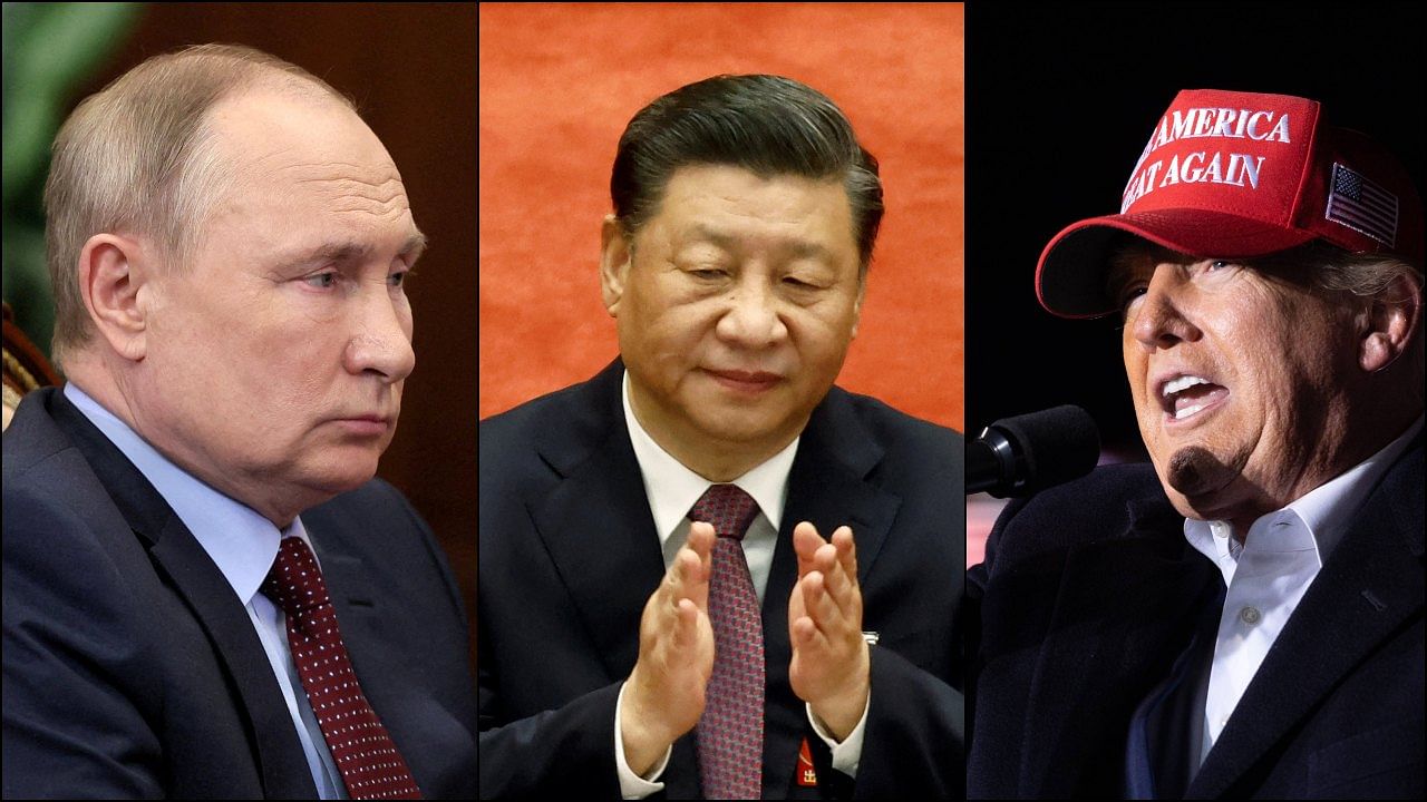 Trump failed for one very simple reason: American institutions, laws and norms forced him to cede power at the end of his four years. Putin and Xi fared better, unencumbered by institutions and democratic norms, they installed new laws to make themselves, effectively, presidents for life. Credit: Reuters/ AP File Photos
