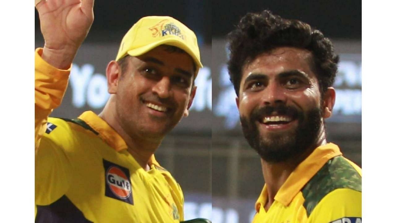 MS Dhoni and Ravindra Jadeja. Credit: CSK website