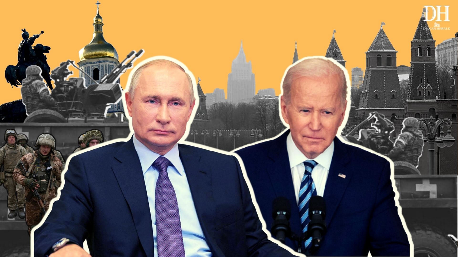 Asked about the impact that Putin's decision to invade Ukraine had had on the Ukrainian people, Biden said the Russian leader was a "butcher". Credit: DH Creative