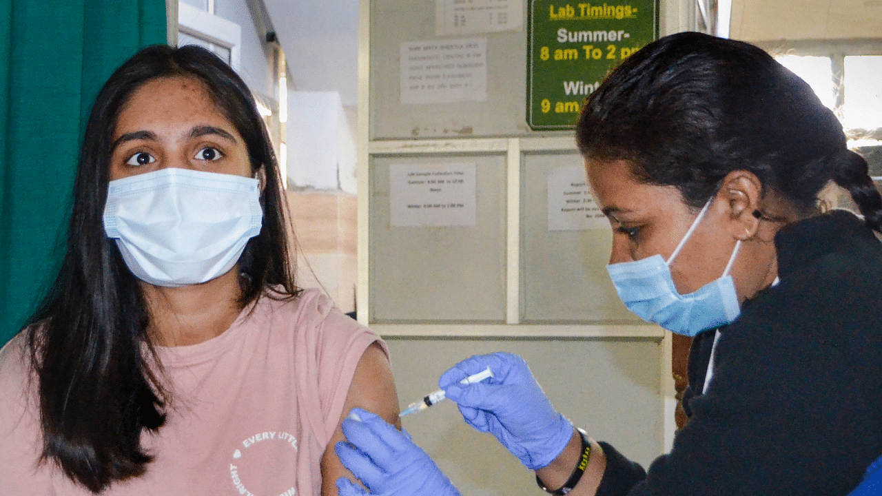 Covid-19 vaccination for children in the age group of 12 -14 years started from March 16 this year. Credit: PTI Photo