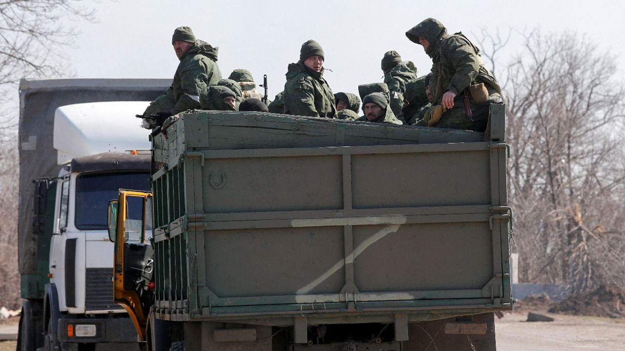 Pro-Russian troops in Mariupol. Credit: Reuters Photo