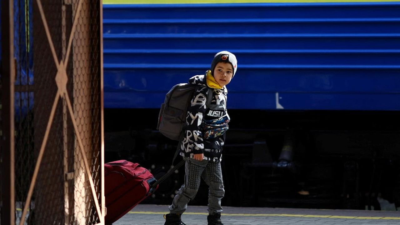 People fleeing from Russia’s invasion of Ukraine, in Przemysl. Credit: Reuters Photo