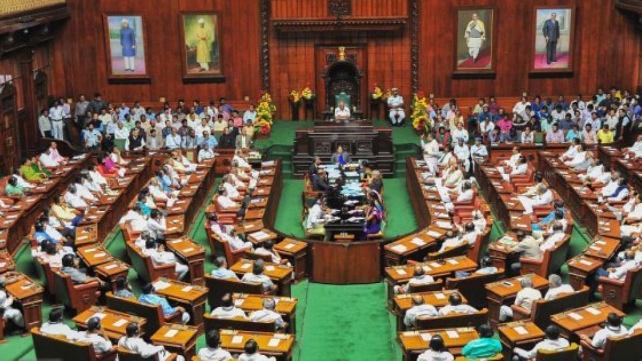 A view of the Karnataka Assembly. Credit: PTI Photo