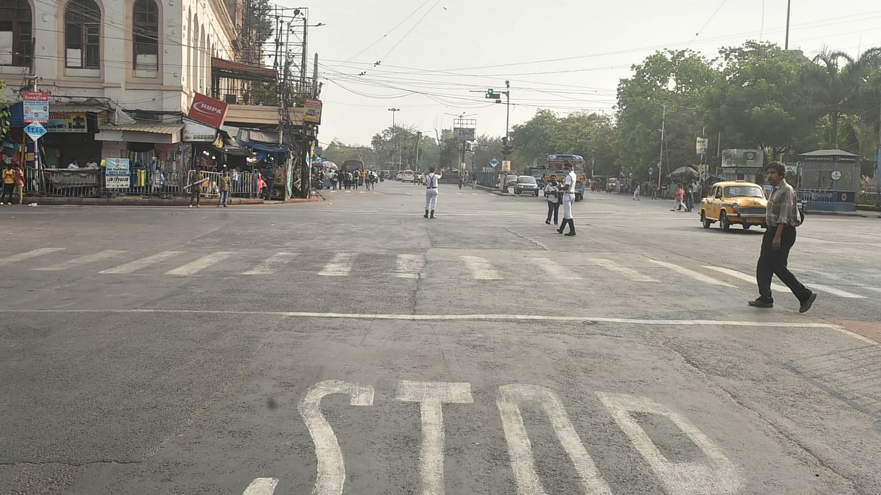 Transport services were affected in a few districts as protesters blocked roads and halted train movement at some railway stations on the Howrah and Sealdah sections. Credit: PTI Photo