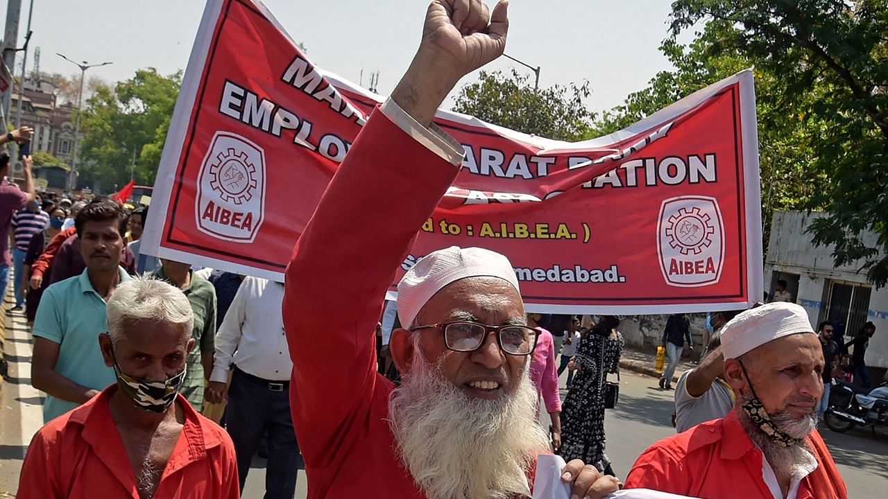 Protesters take part in a demonstration during a nationwide general strike against the policies of the central government. Credit: AFP Photo