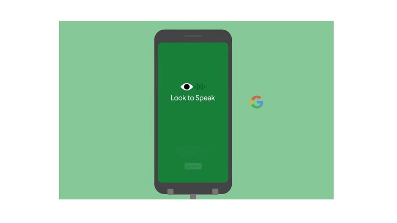 Novel app 'Look to Speak'. Credit: Google