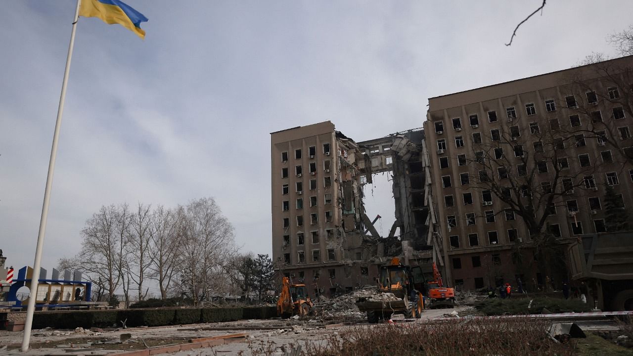 Russia's invasion of Ukraine continues, in Mykolaiv. Credit: Reuters Photo