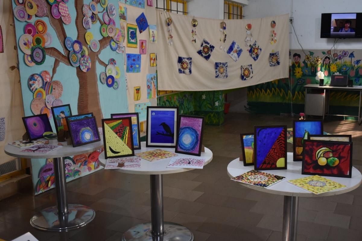 Artworks by the children and alumni of the Society were on display.