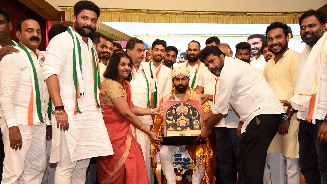 State Youth Congress President Mohammed Haris Nalapad at a youth convention organised by the Congress at St Sebastian hall in Mangaluru. Credit: DH Photo