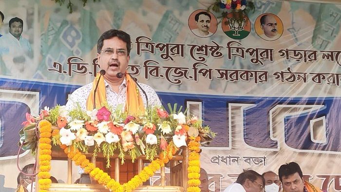 Tripura BJP chief Manik Saha. Credit: Twitter/@DrManikSaha2