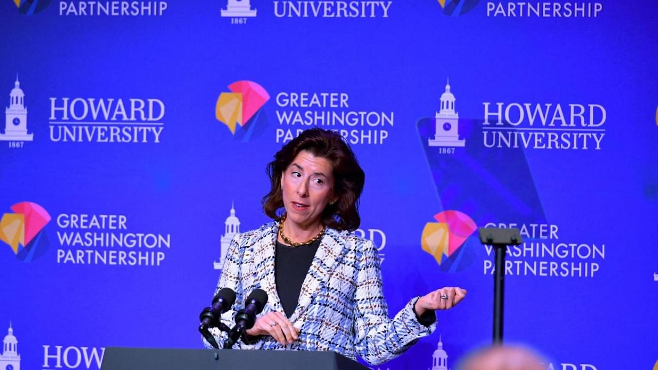 US Secretary of Commerce Gina Raimondo. Credit: AFP Photo