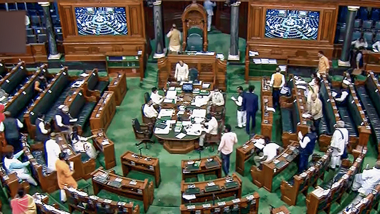 Lok Sabha during second leg of Budget session. Credit: PTI Photo