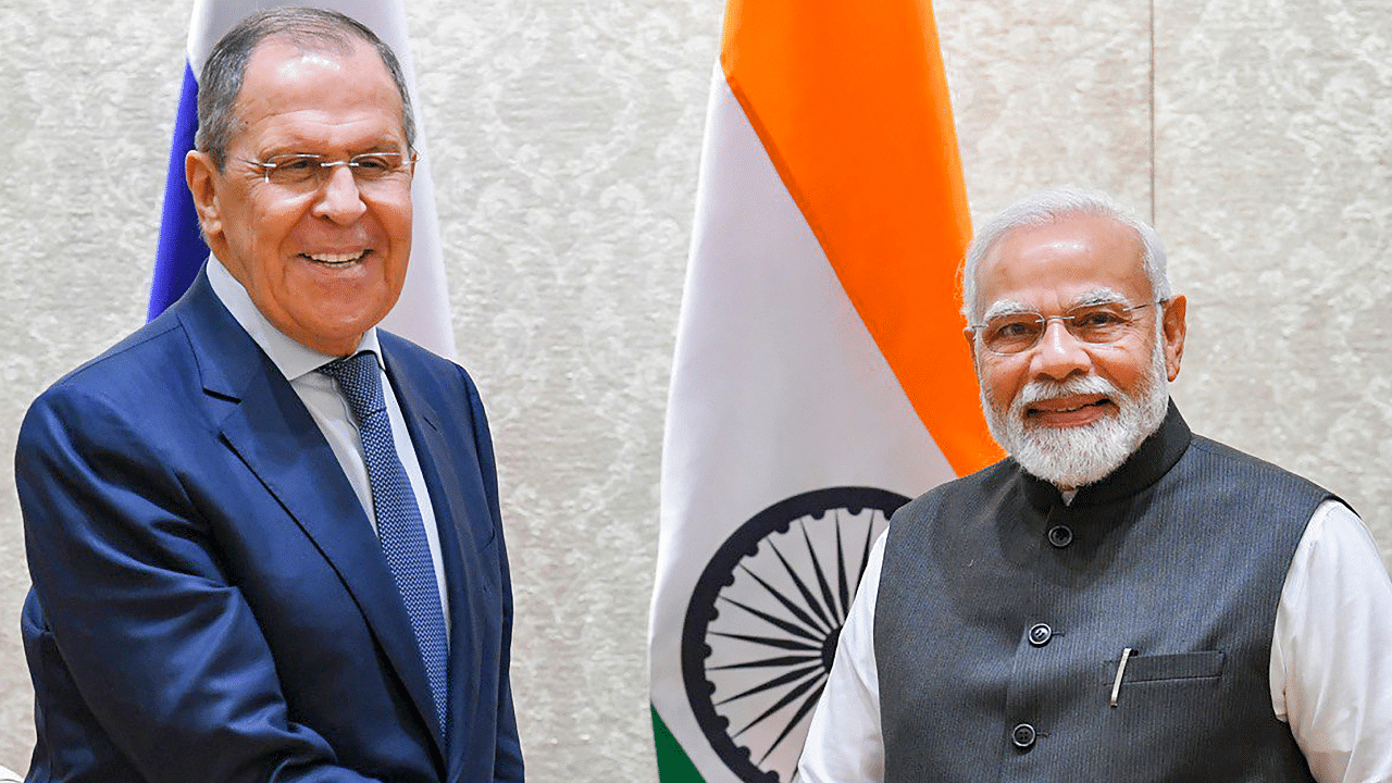 Russian FM Sergey Lavrov met PM Modi. Credit: PTI Photo
