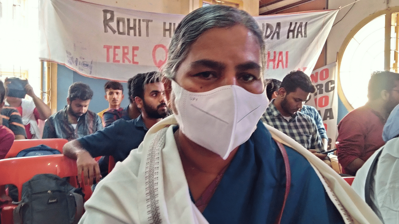 Late student activist Rohith Vemula’s mother Radhika. Credit: Mohammed Safe Shamsi