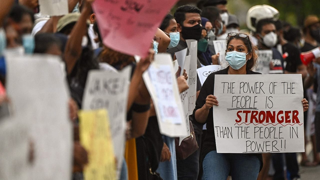 Sri Lanka has been engulfed in a civic crisis, with serial protests over the economic crisis. Credit: AFP Photo