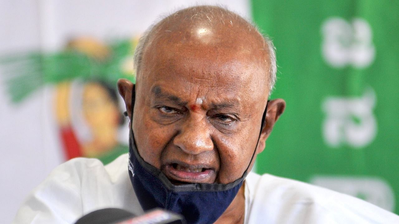 Former Prime Minister and JD(S) supremo HD Deve Gowda. Credit: DH Photo