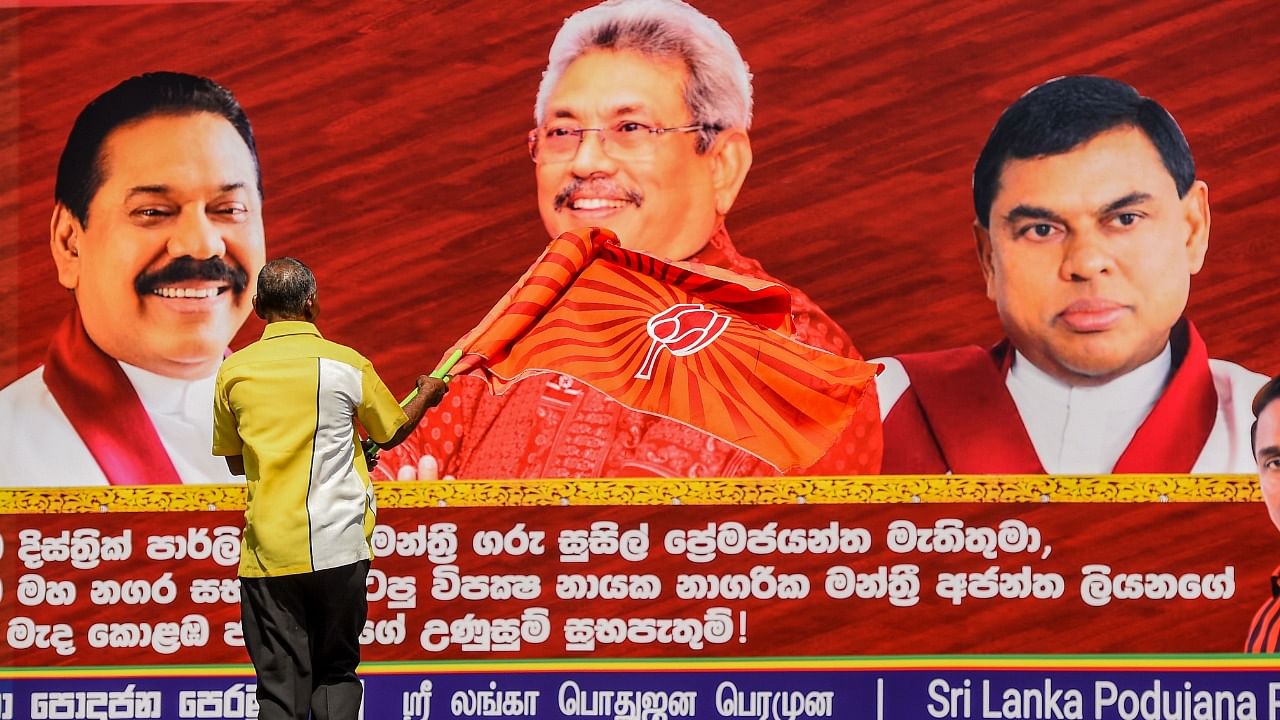 Gotabaya, the president, and Mahinda, the prime minister, are still clinging to their elected posts, but their own family members, including Mahinda’s son Namal, have resigned. Credit: AFP File Photo