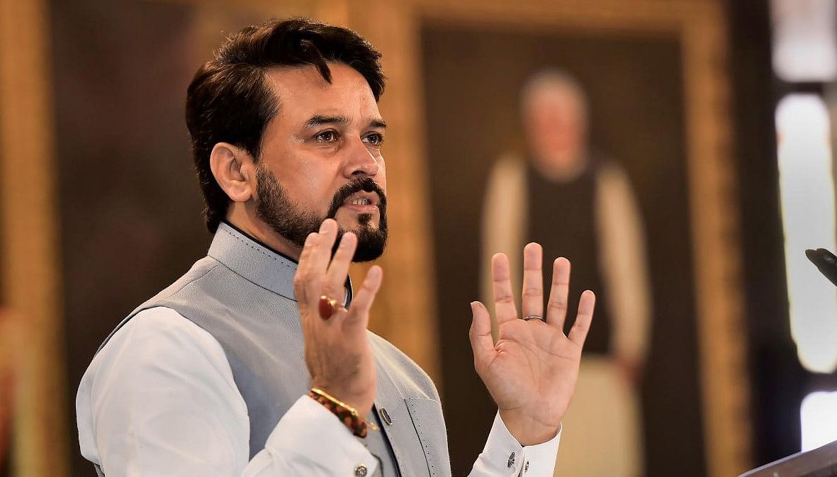 nion Minister for Information & Broadcasting, Youth Affairs and Sports Anurag Thakur. Credit: PTI