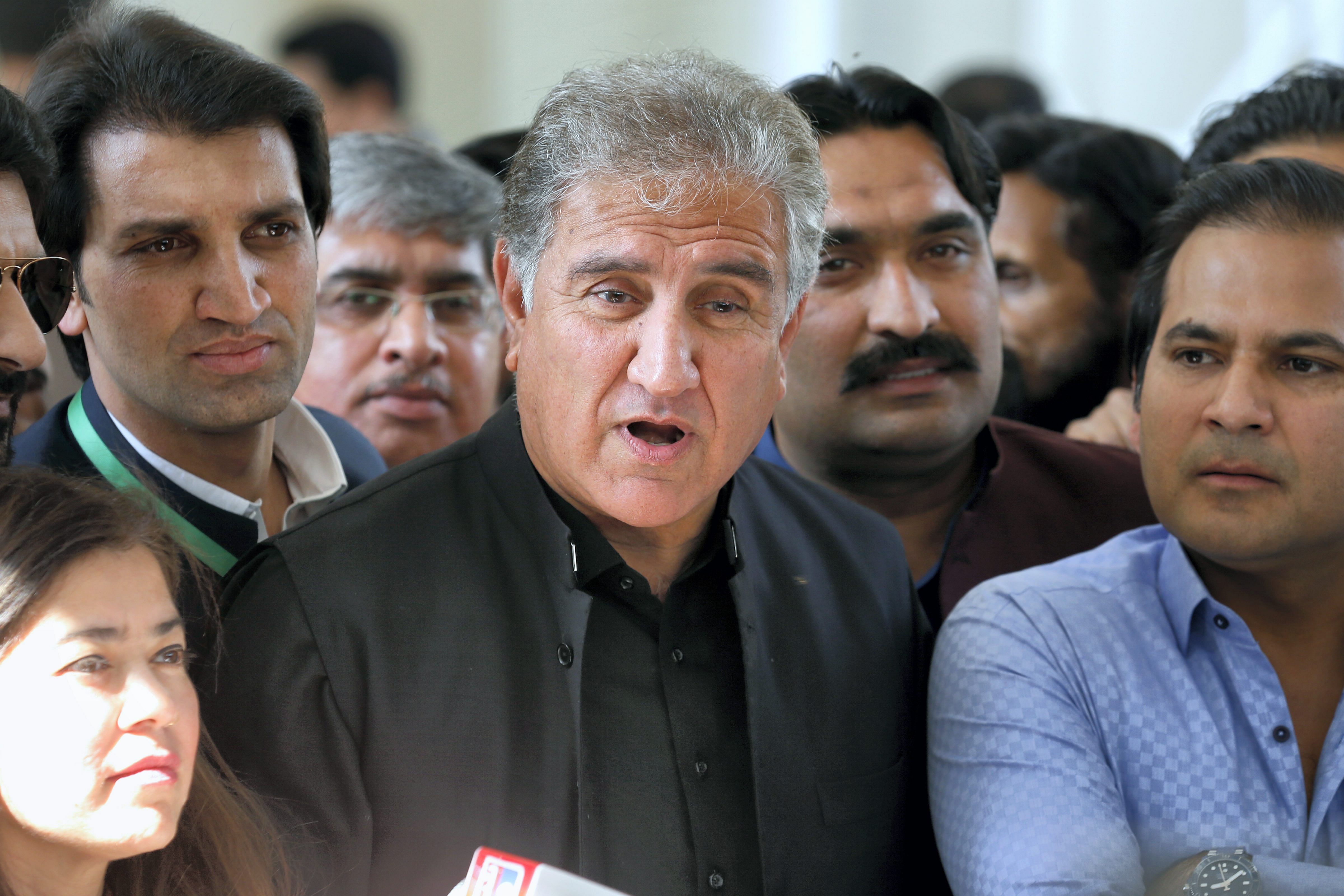 Pakistan Tehreek-e-Insaf Party leader and former foreign minister Shah Mahmood Qureshi. Credit: AP Photo